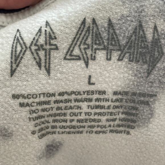 Def Leppard Tie Dye Graphic Crewneck Sweatshirt Size L - Picture 6 of 8